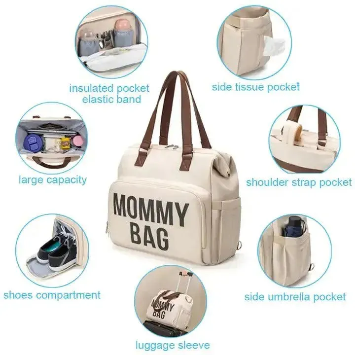 Waterproof Multi-functional Compact Mommy Bag