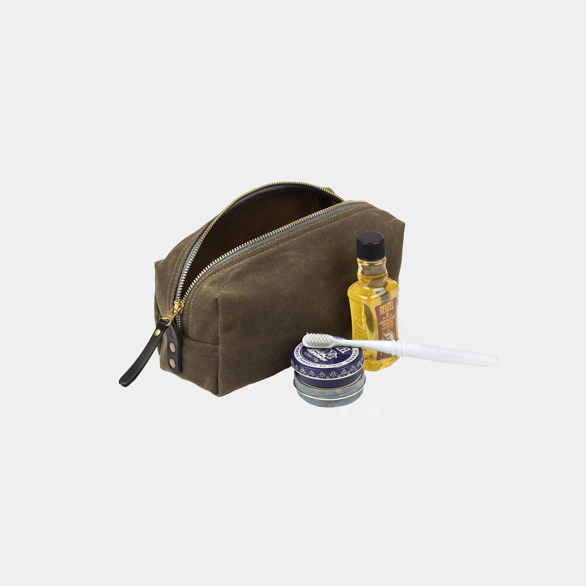 Waxed Canvas Dopp Kit