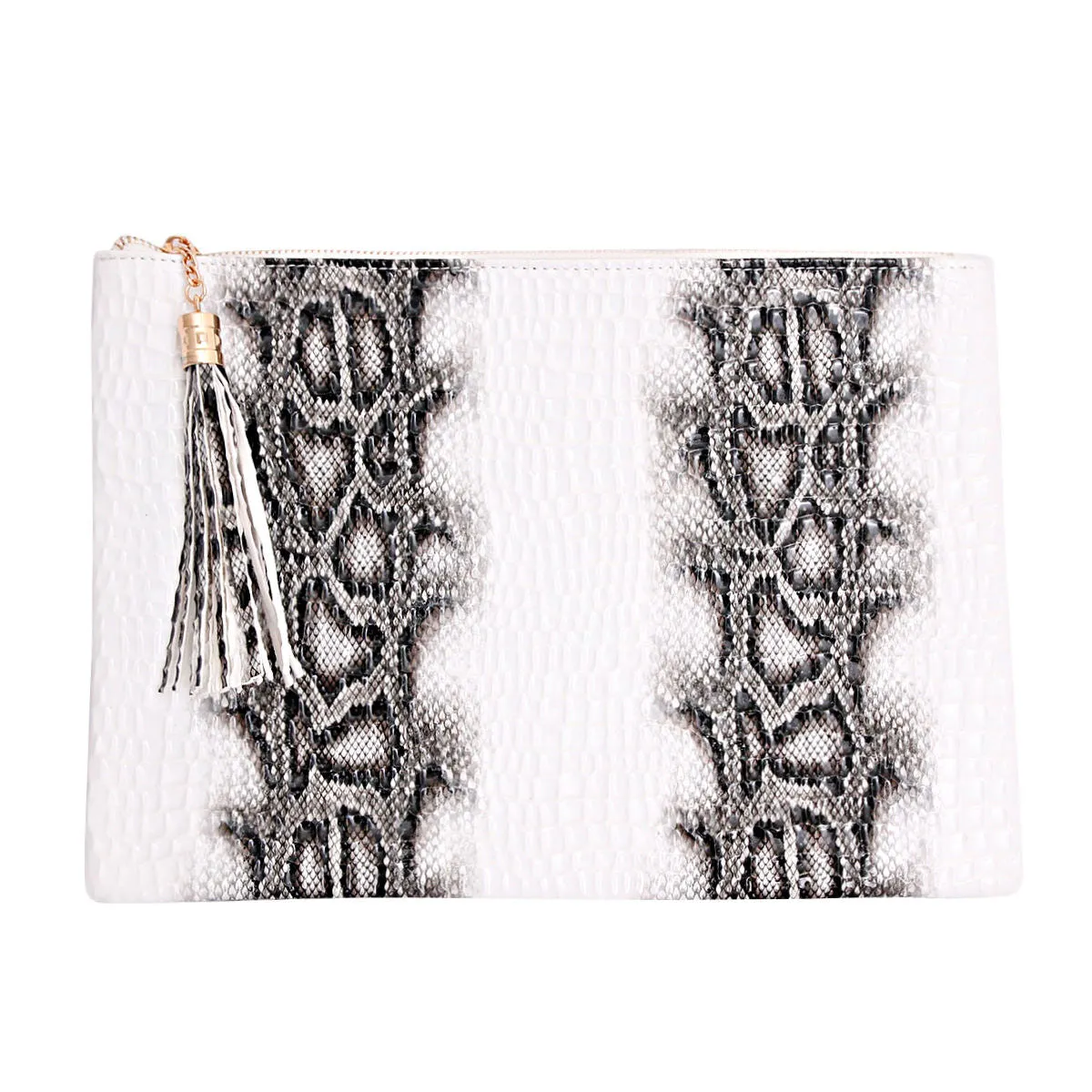 White Snake Flat Clutch