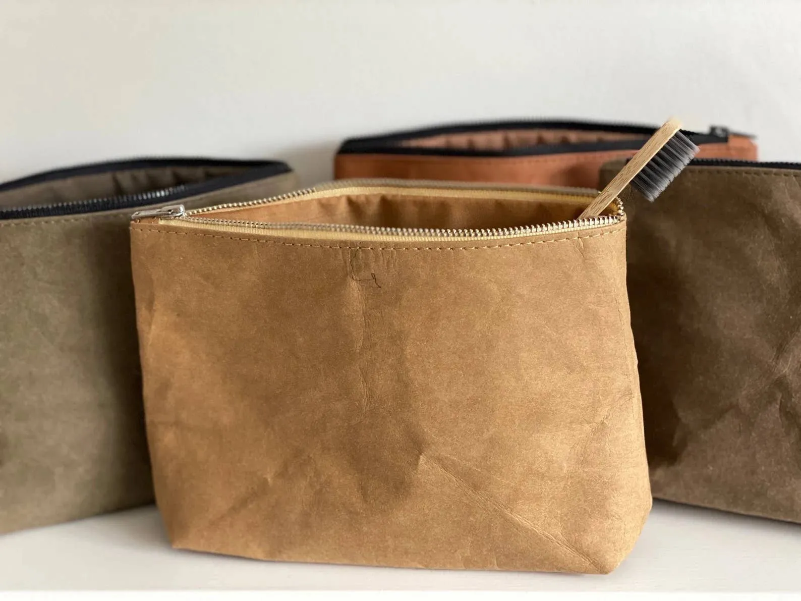 Willow Earth- Kraft paper cosmetic/toiletry bag - eco friendly