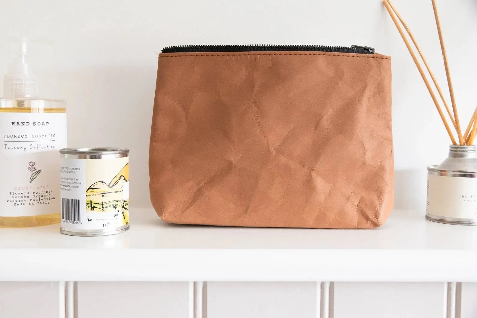 Willow Earth- Kraft paper cosmetic/toiletry bag - eco friendly