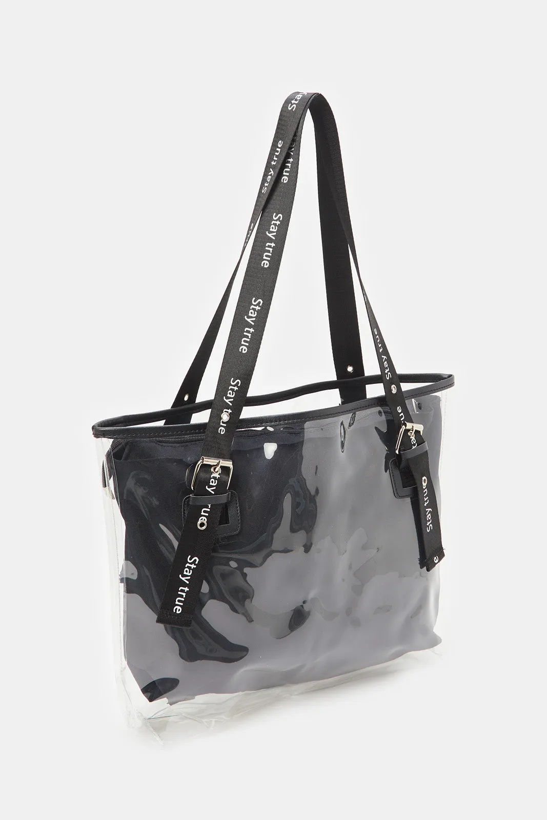 Women Black Printed Shopper