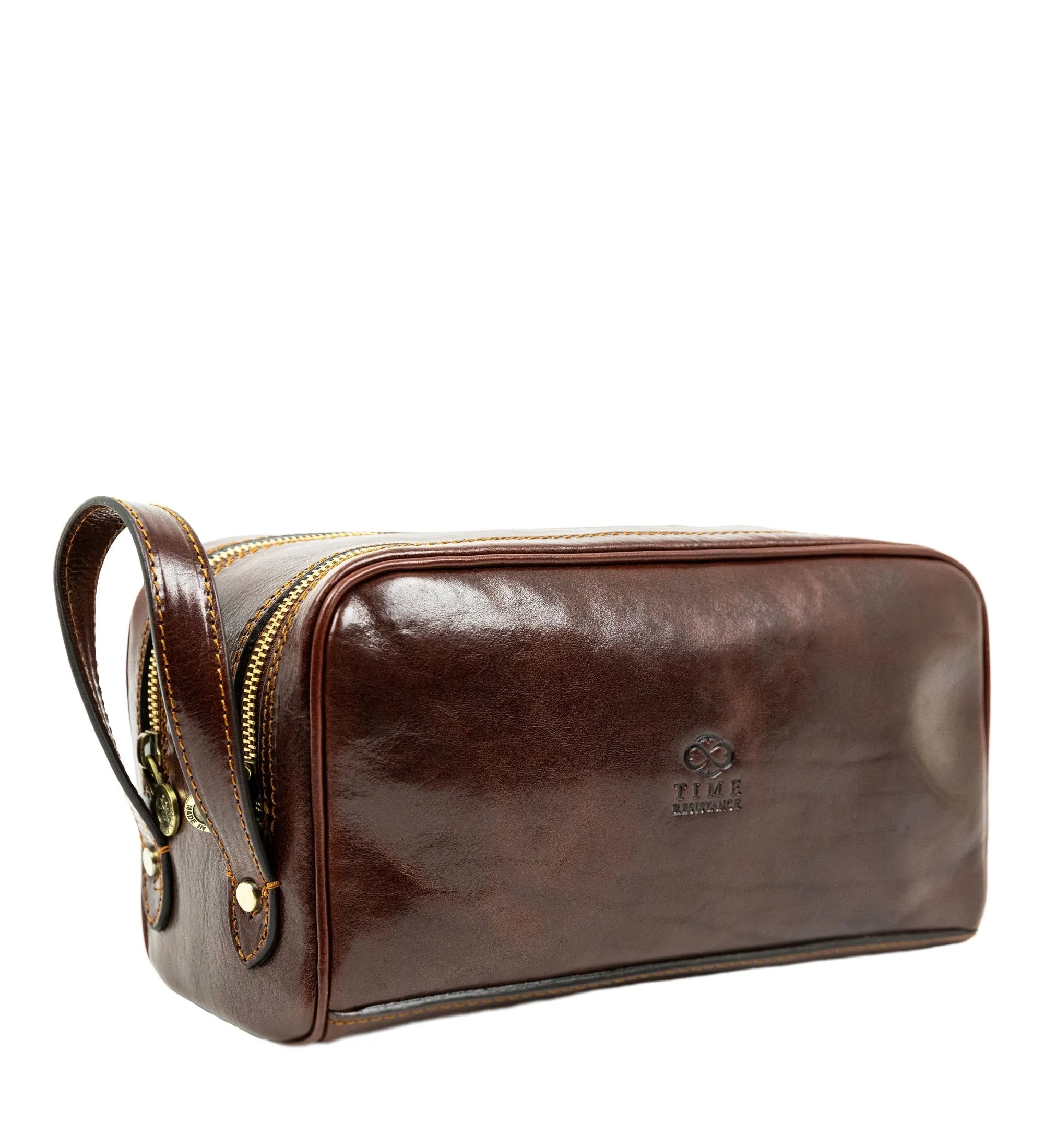 Womens Leather Cosmetic Bag Dopp Kit - All the Kings Men