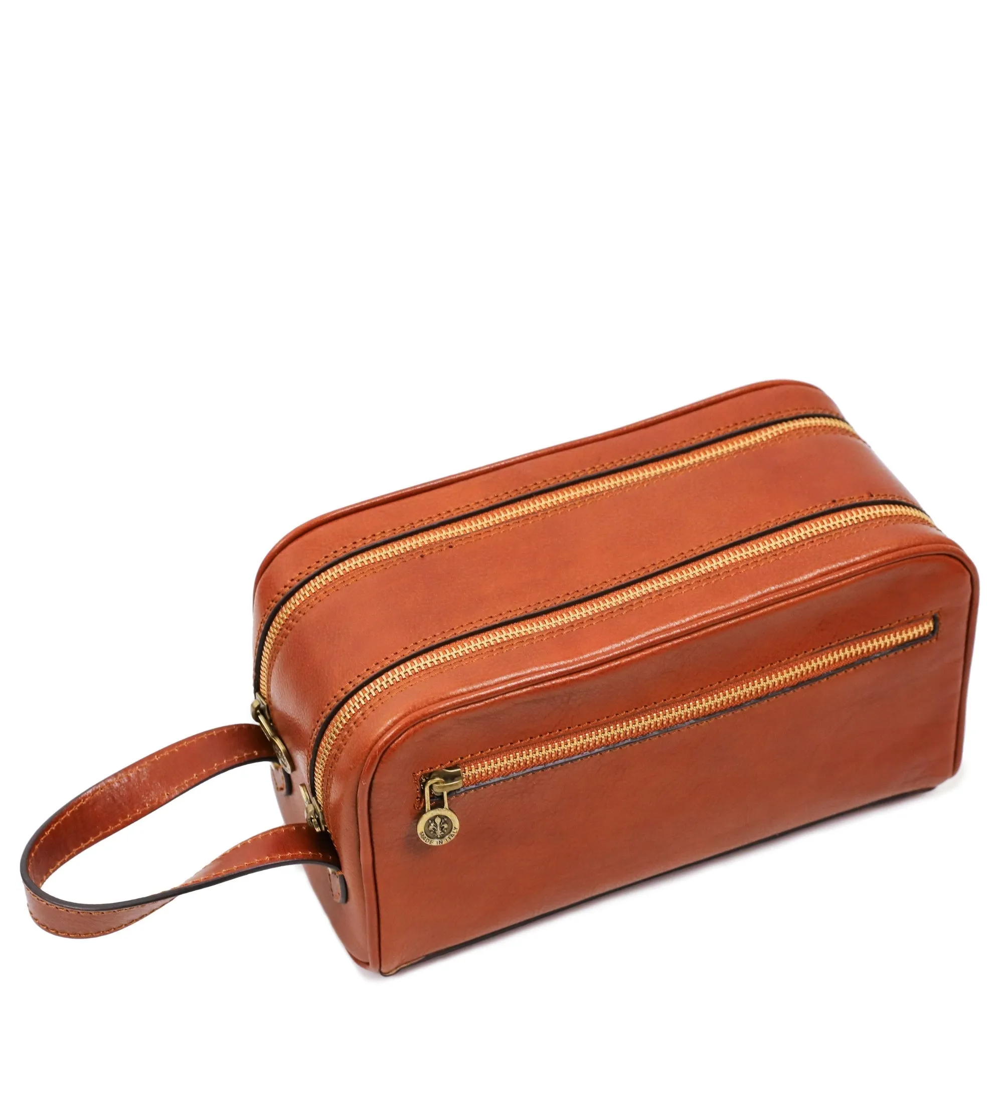 Womens Leather Cosmetic Bag Dopp Kit - All the Kings Men