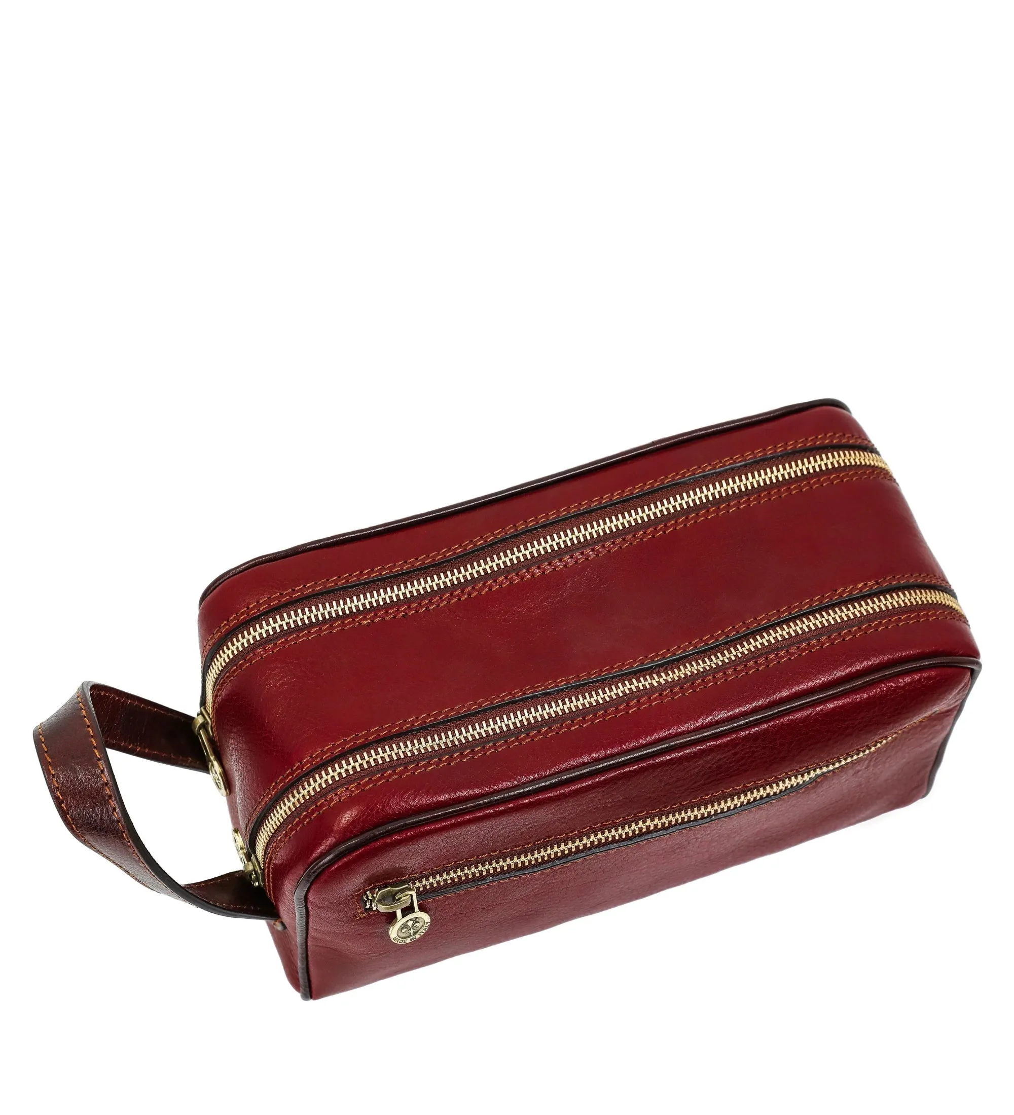 Womens Leather Cosmetic Bag Dopp Kit - All the Kings Men