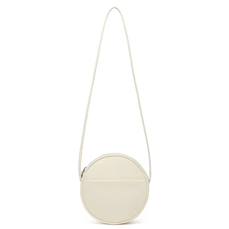 Women's Small Round Canvas Bag Canvas Circle Bag