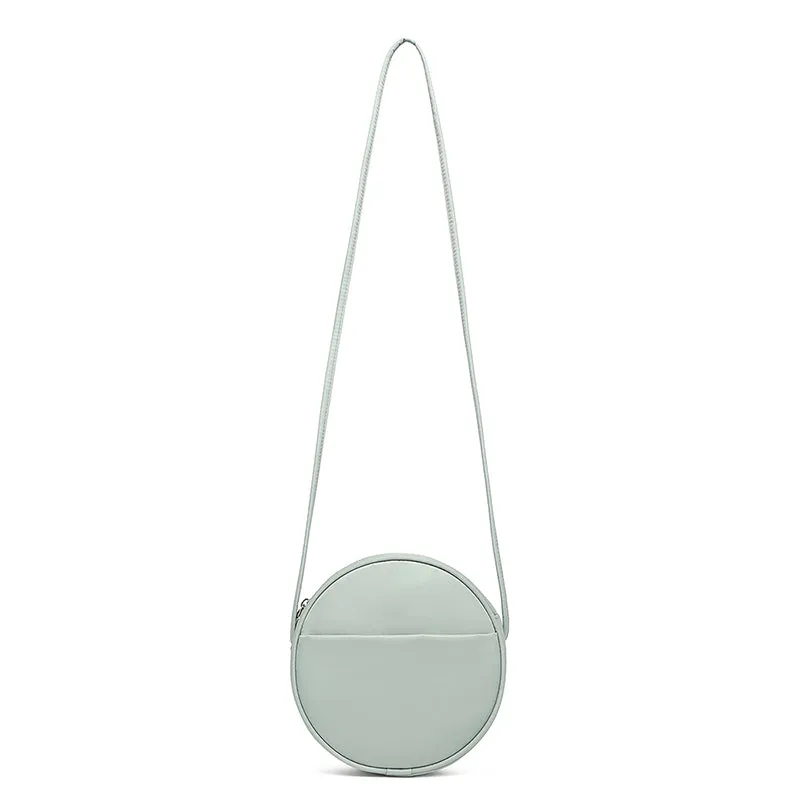 Women's Small Round Canvas Bag Canvas Circle Bag