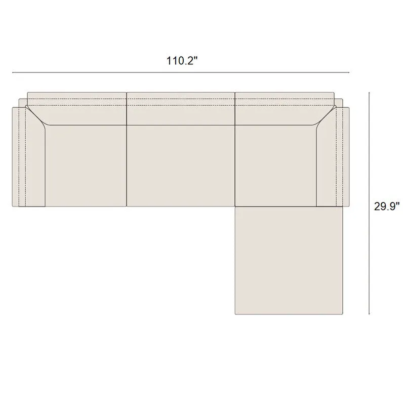 Wonder 3-Seater Sofa with Chaise Lounge