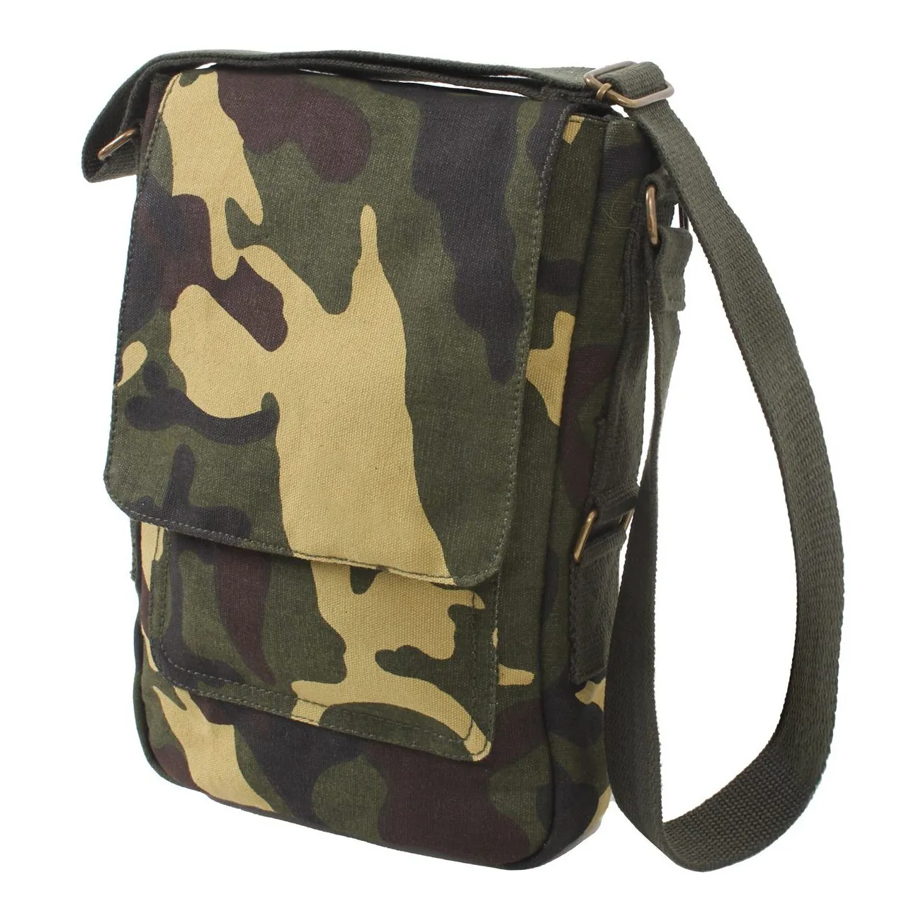 Woodland Camo Canvas Military Tech Bag