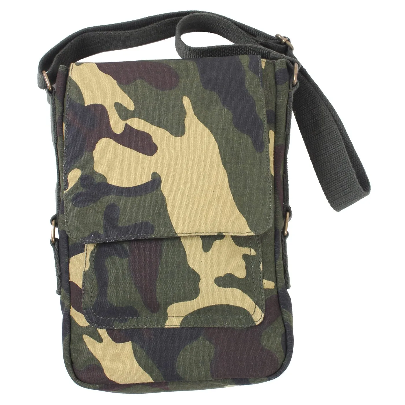 Woodland Camo Canvas Military Tech Bag