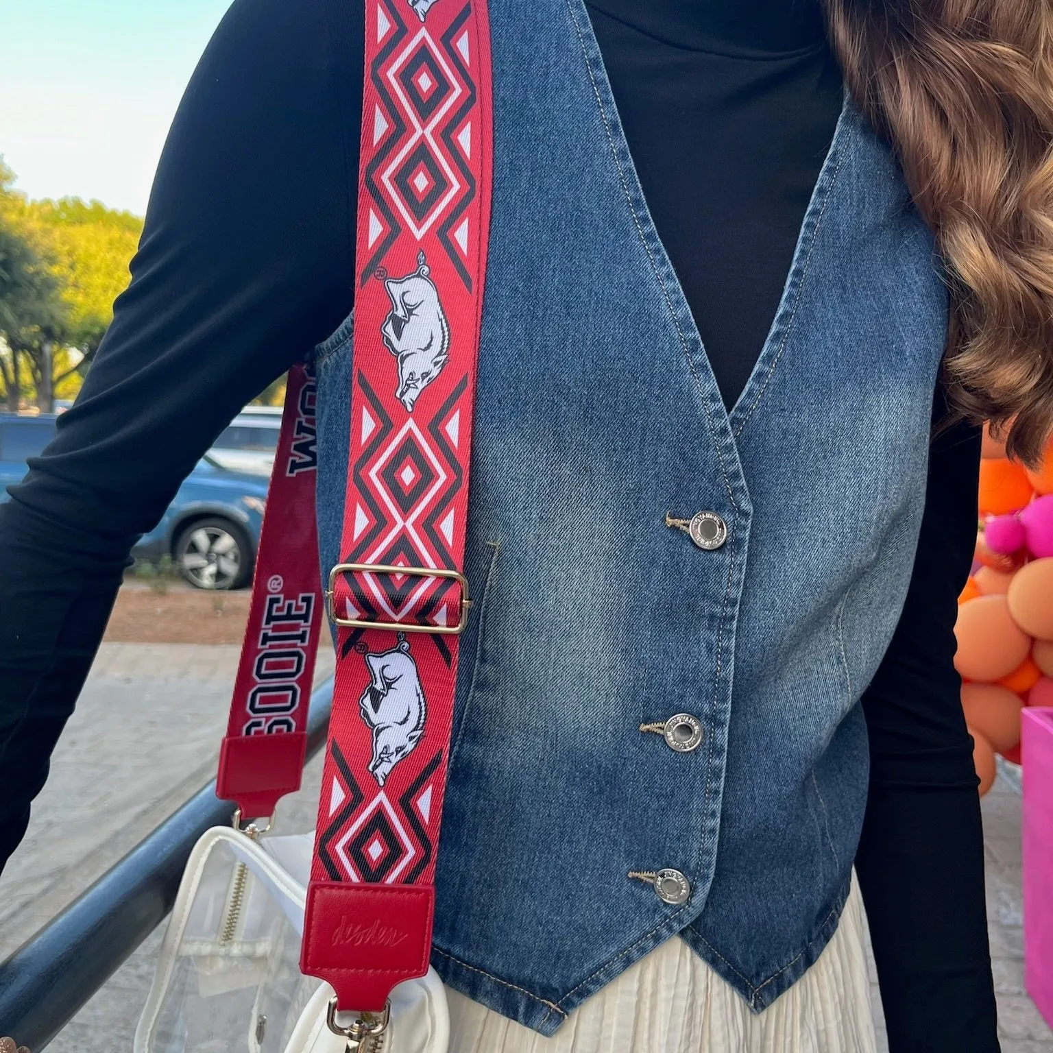 Wooo Pig Sooie Arkansas College Bag Strap