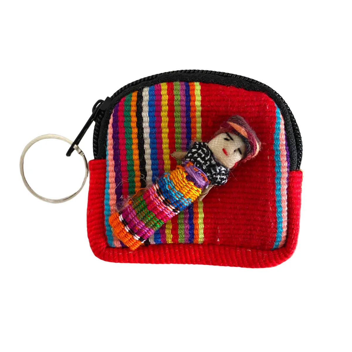 Worry Doll Tiny Bag Keychain | Coin Purse | AirPod Bag - Guatemala