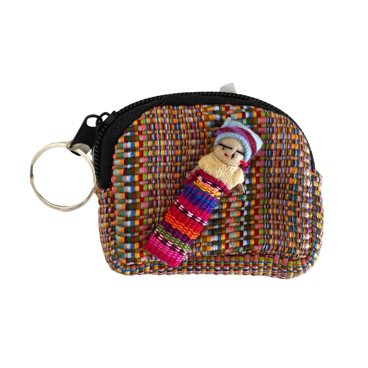 Worry Doll Tiny Bag Keychain | Coin Purse | AirPod Bag - Guatemala