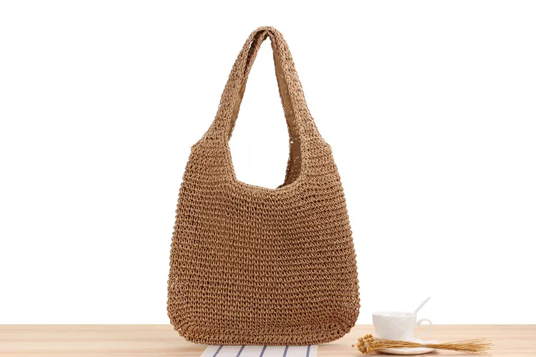 Woven Straw Shoulder Bag