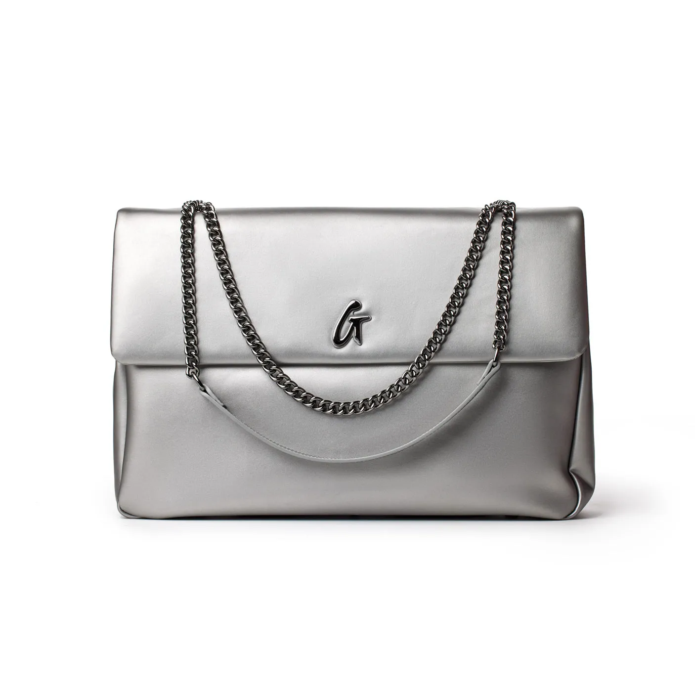 XL STANDARD FLAP BAG - PLATINUM