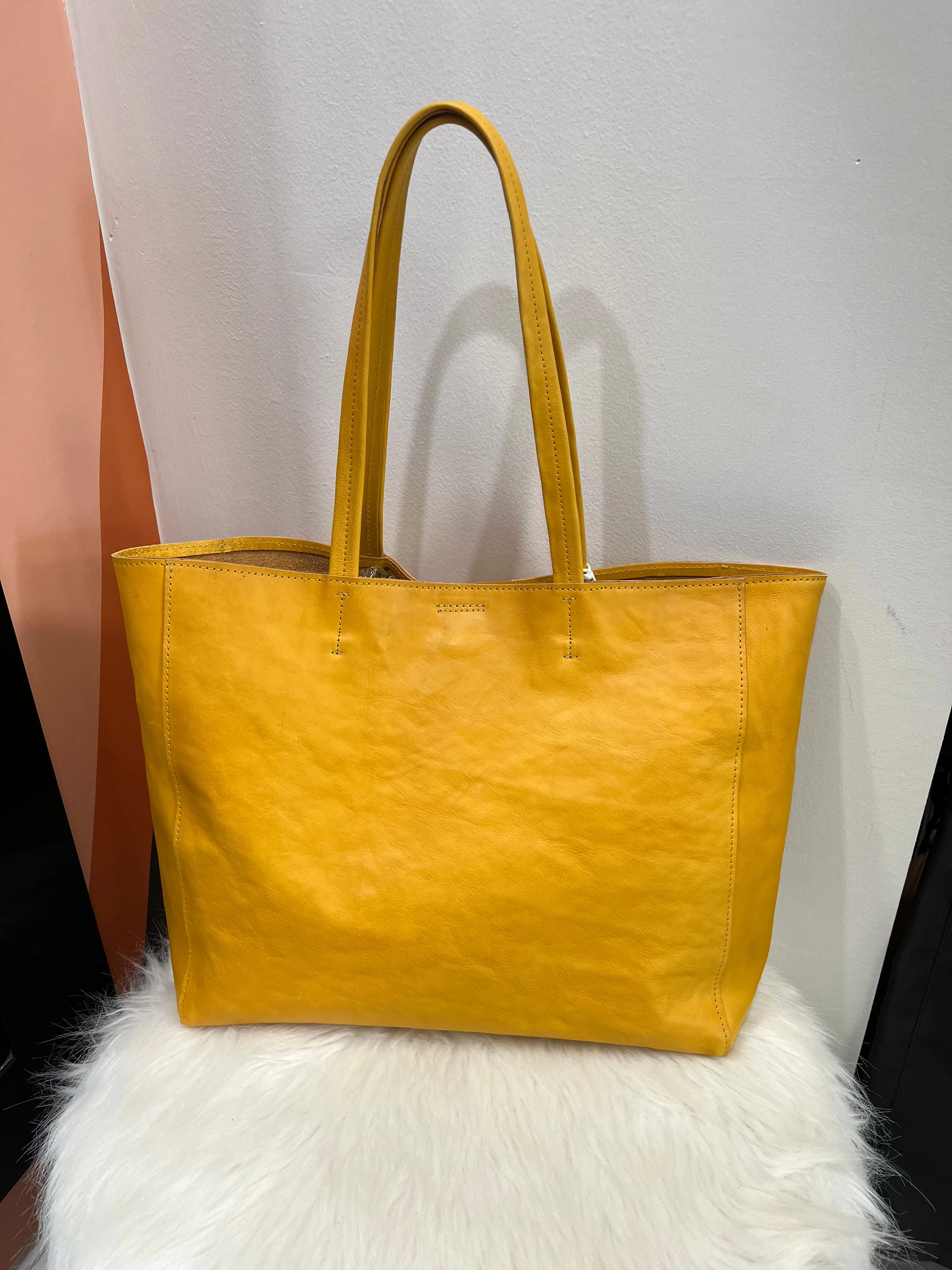 Yellow Leather Handbag