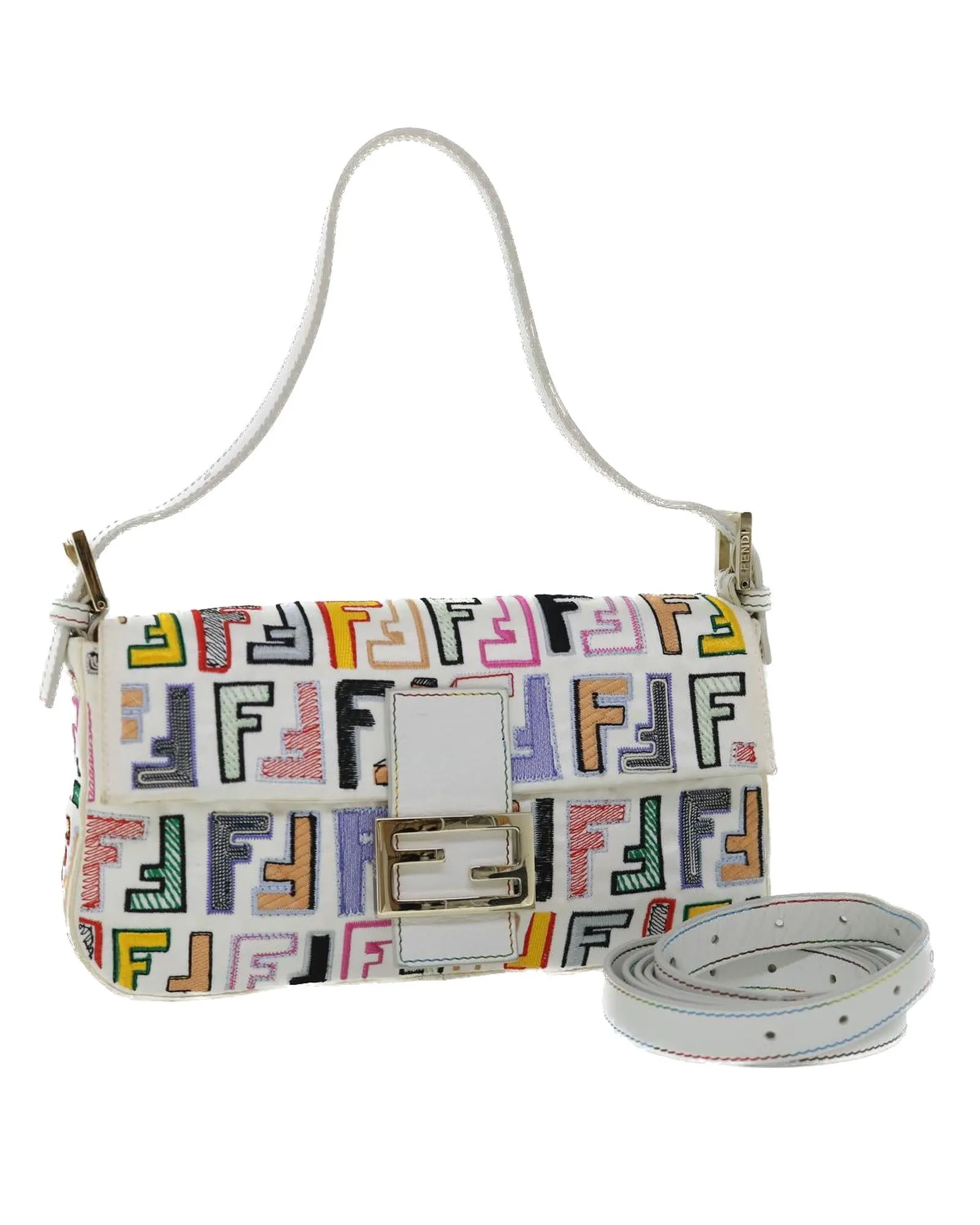 Zucca Canvas Embroidery Shoulder Bag